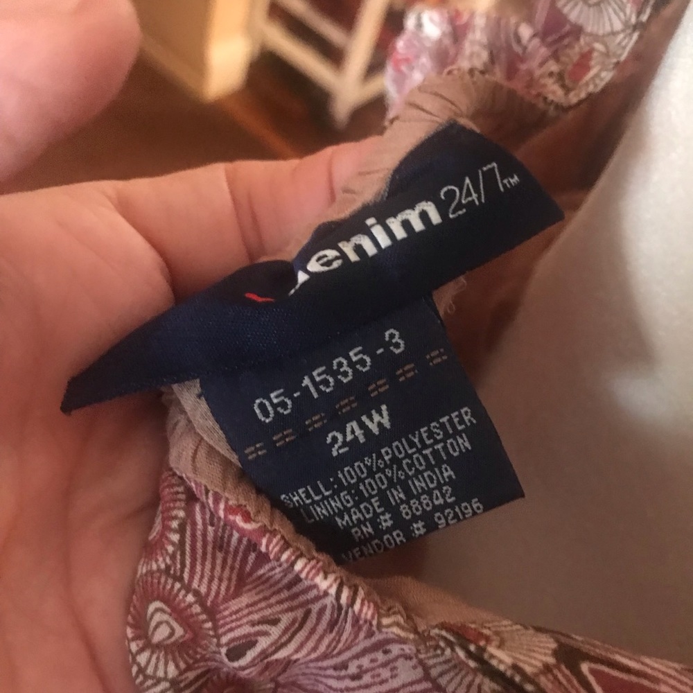 Denim 24/7 summer dress maxi lightweight flowy size 24 - Picture 3 of 5